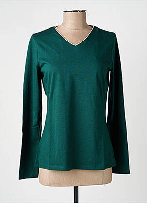 Top țesătură jersey mâneci lungi verde JULIE GUERLANDE femeie