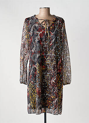 Rochie midi croială fluidă mâneci lungi negru GUY DUBOUIS femeie