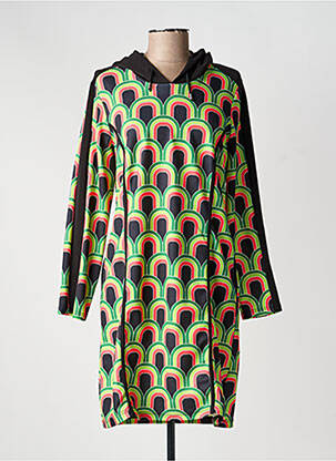 Rochie midi imprimeu fantezie mâneci lungi negru MERI & ESCA femeie