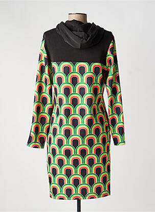 Rochie midi imprimeu fantezie mâneci lungi negru MERI & ESCA femeie