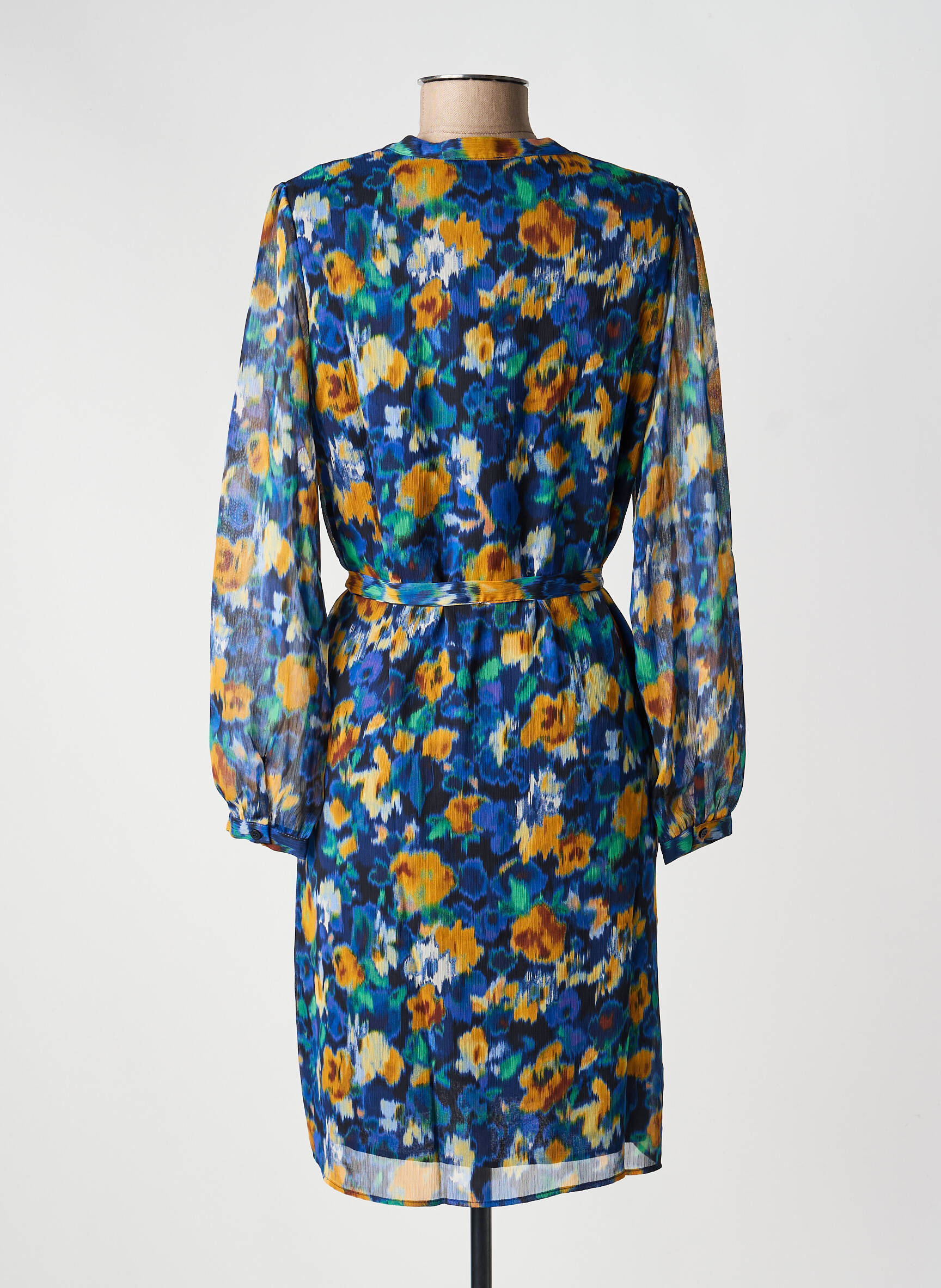 Rochie scurtă mâneci lungi mâneci lungi albastru JULIE GUERLANDE femeie