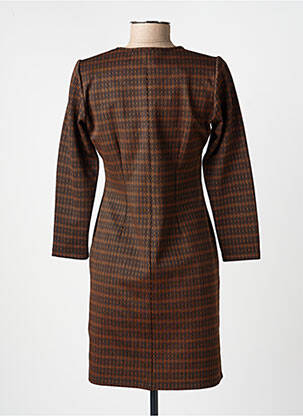 Rochie scurtă mâneci lungi mâneci lungi maro GUY DUBOUIS femeie