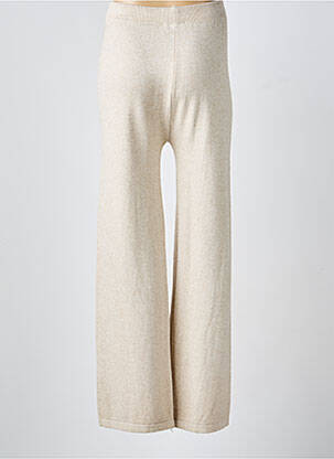 Pantalon drept elasticitate mărime normală bej COULEURS DU TEMPS femeie