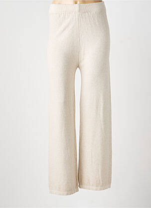 Pantalon drept elasticitate mărime normală bej COULEURS DU TEMPS femeie