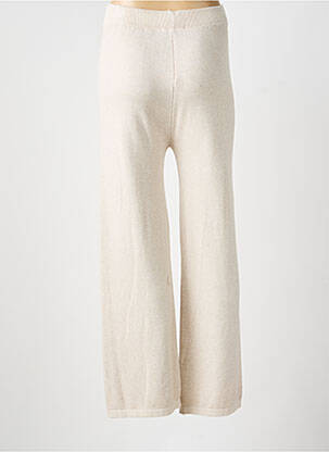Pantalon drept elasticitate mărime normală bej COULEURS DU TEMPS femeie