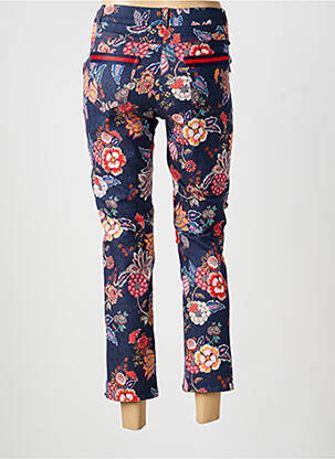 Pantalon 7/8 închidere cu fermoar sub clapetă cu nasturi mărime normală albastru MERI & ESCA femeie