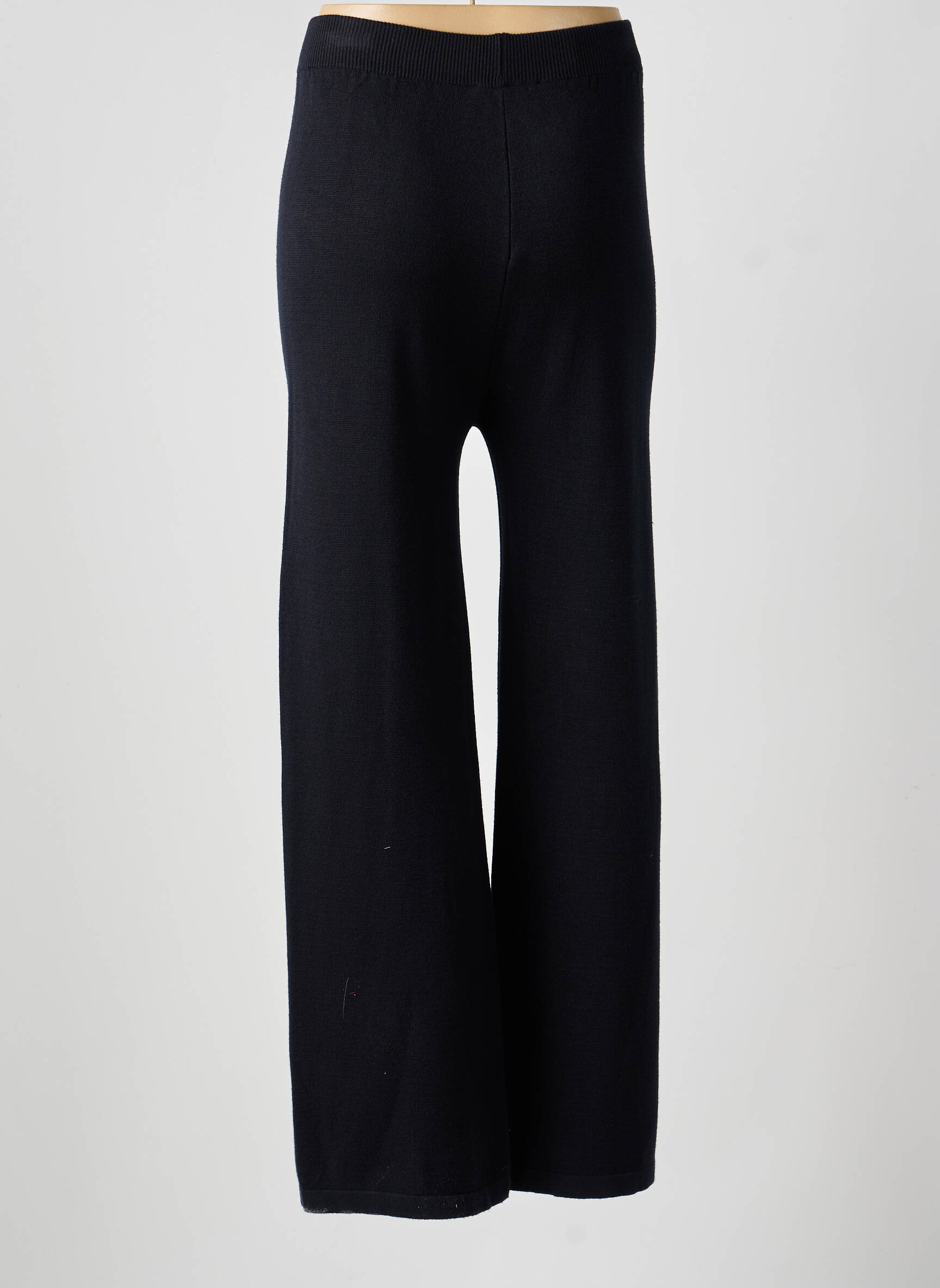 Pantalon drept elasticitate mărime normală negru COULEURS DU TEMPS femeie