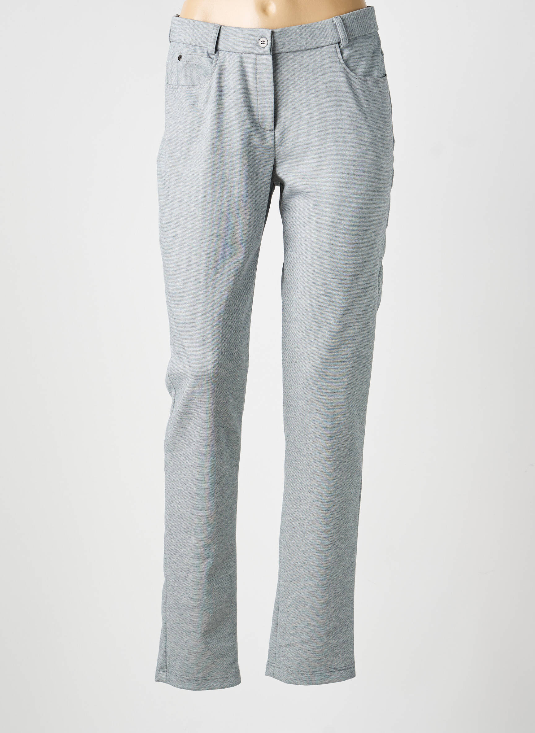 Pantalon slim elasticitate mărime normală gri GUY DUBOUIS femeie