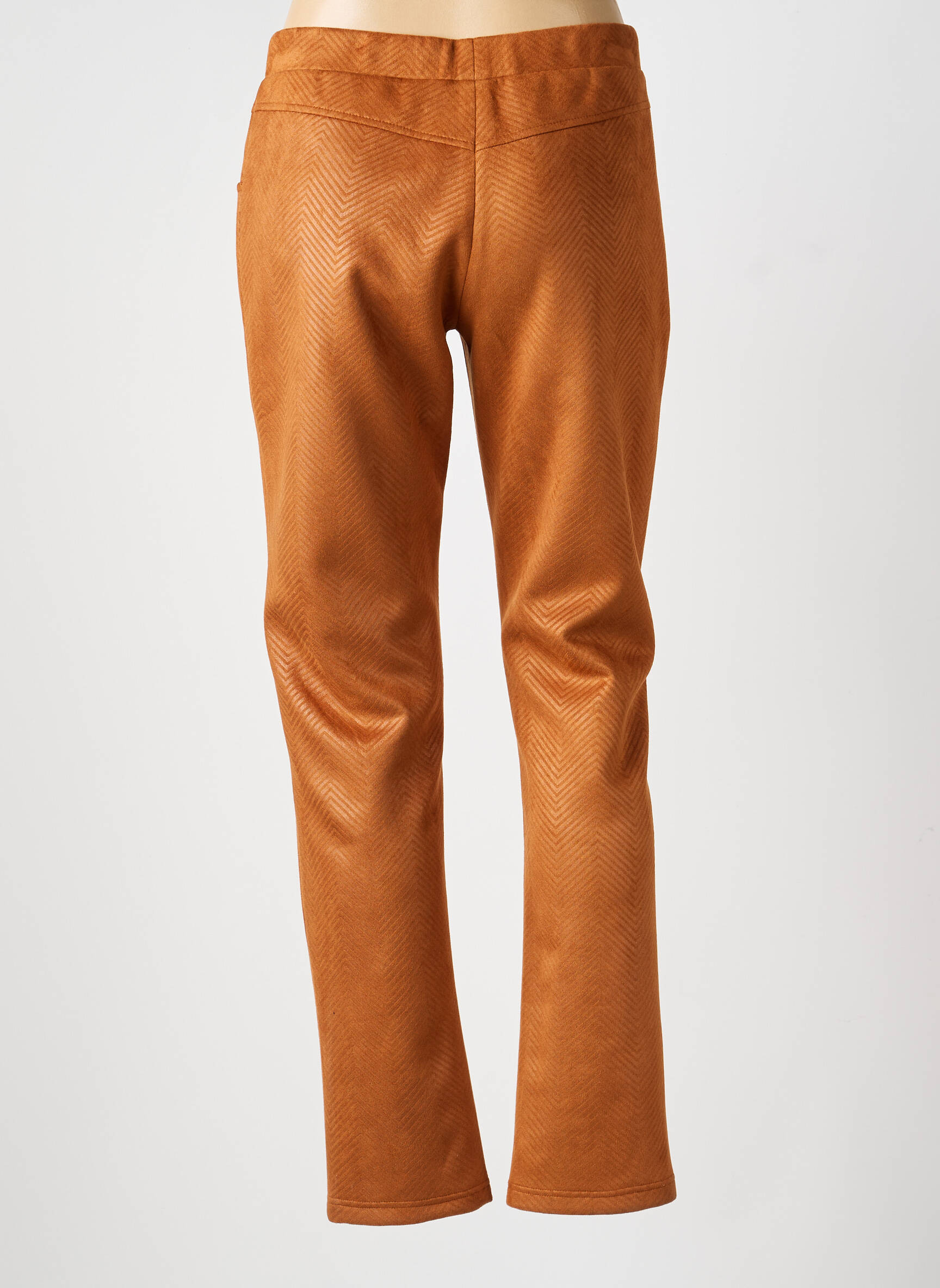 Pantalon slim talie elastică mărime normală maro GUY DUBOUIS femeie