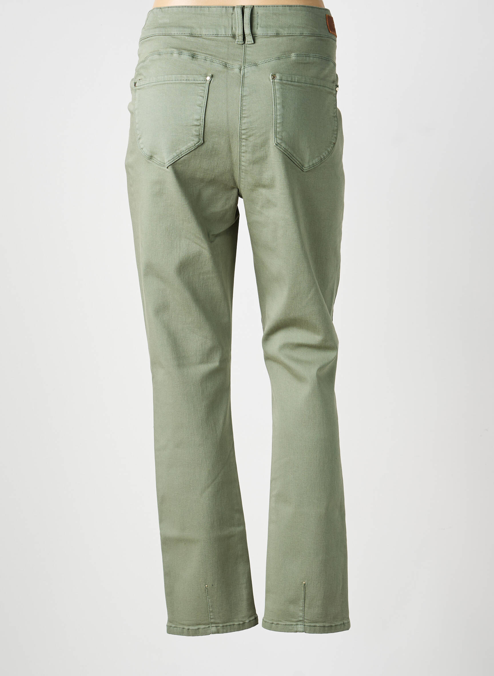 Pantalon slim elasticitate mărime normală verde JULIE GUERLANDE femeie