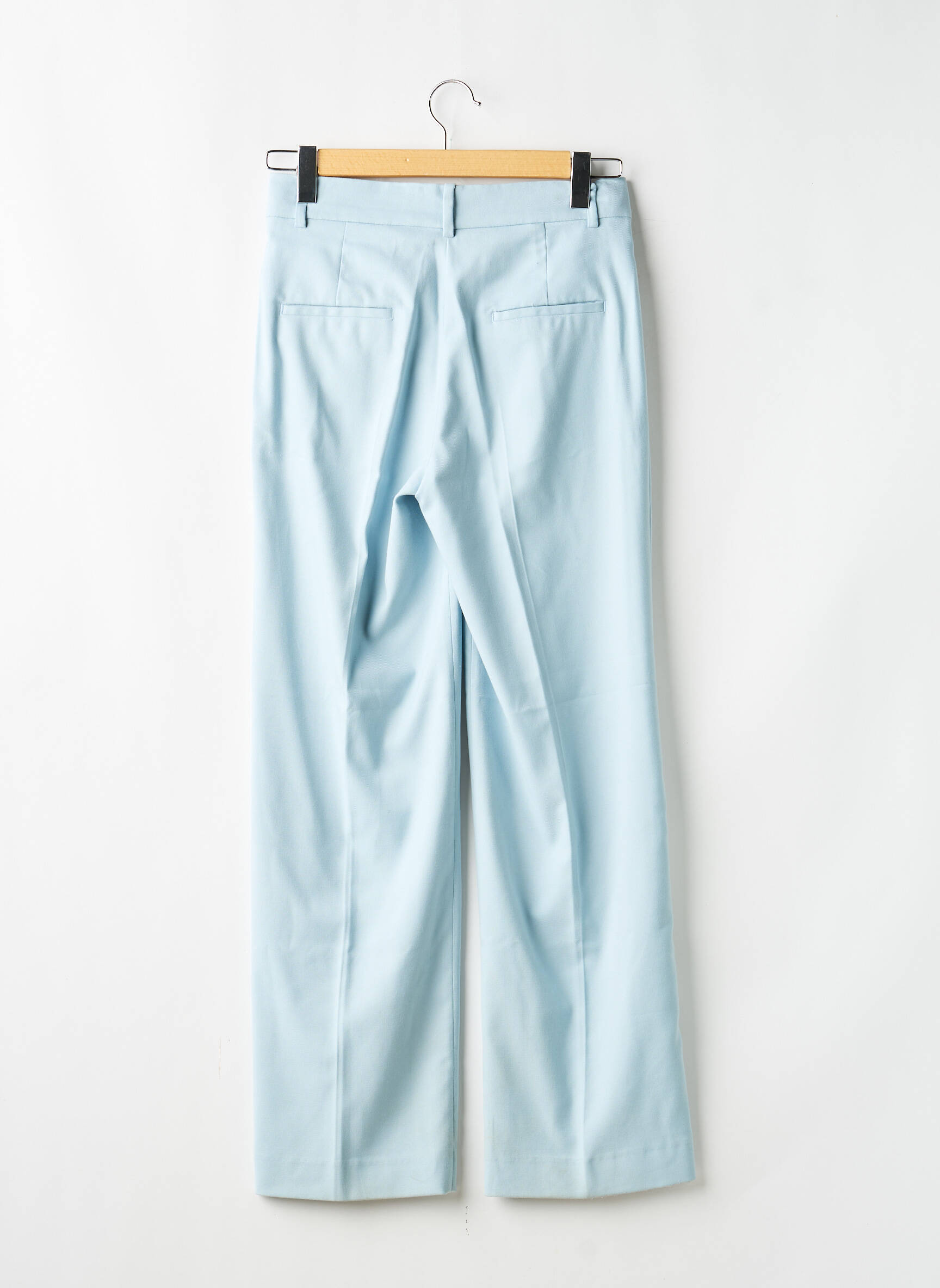Pantalon chino țesătură poplin mărime normală albastru ZARA femeie