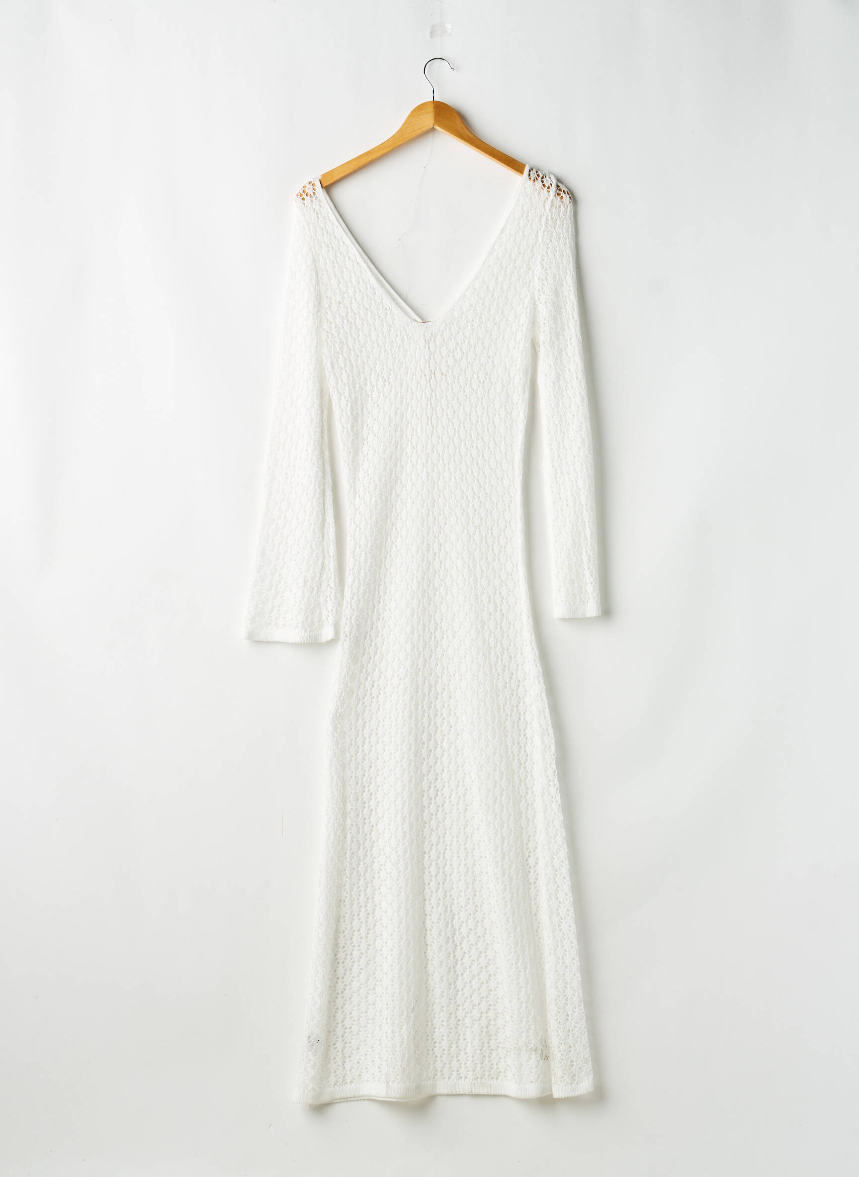 Rochie de plajă croială cambrată alb SANS MARQUE femeie