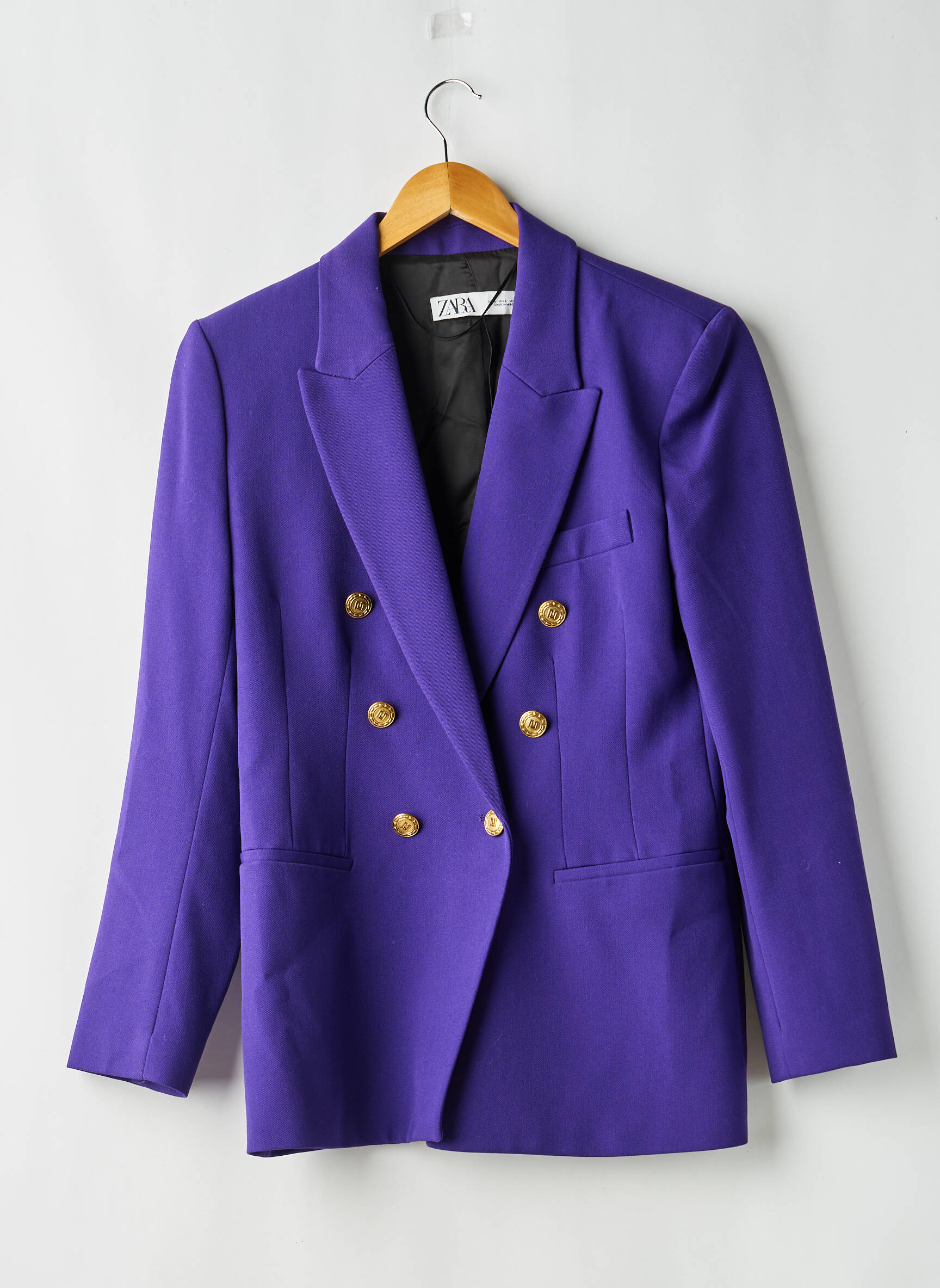 Sacou buzunare violet ZARA femeie