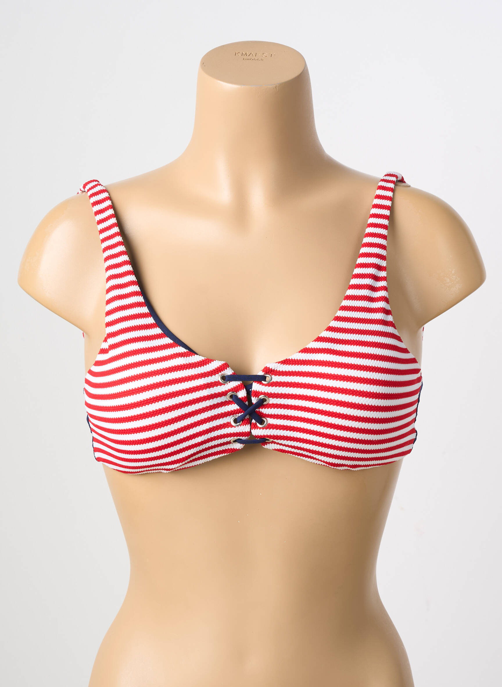 Sutien de costum de baie elasticitate sutien balconet cu decolteu înalt roșu TEZENIS femeie