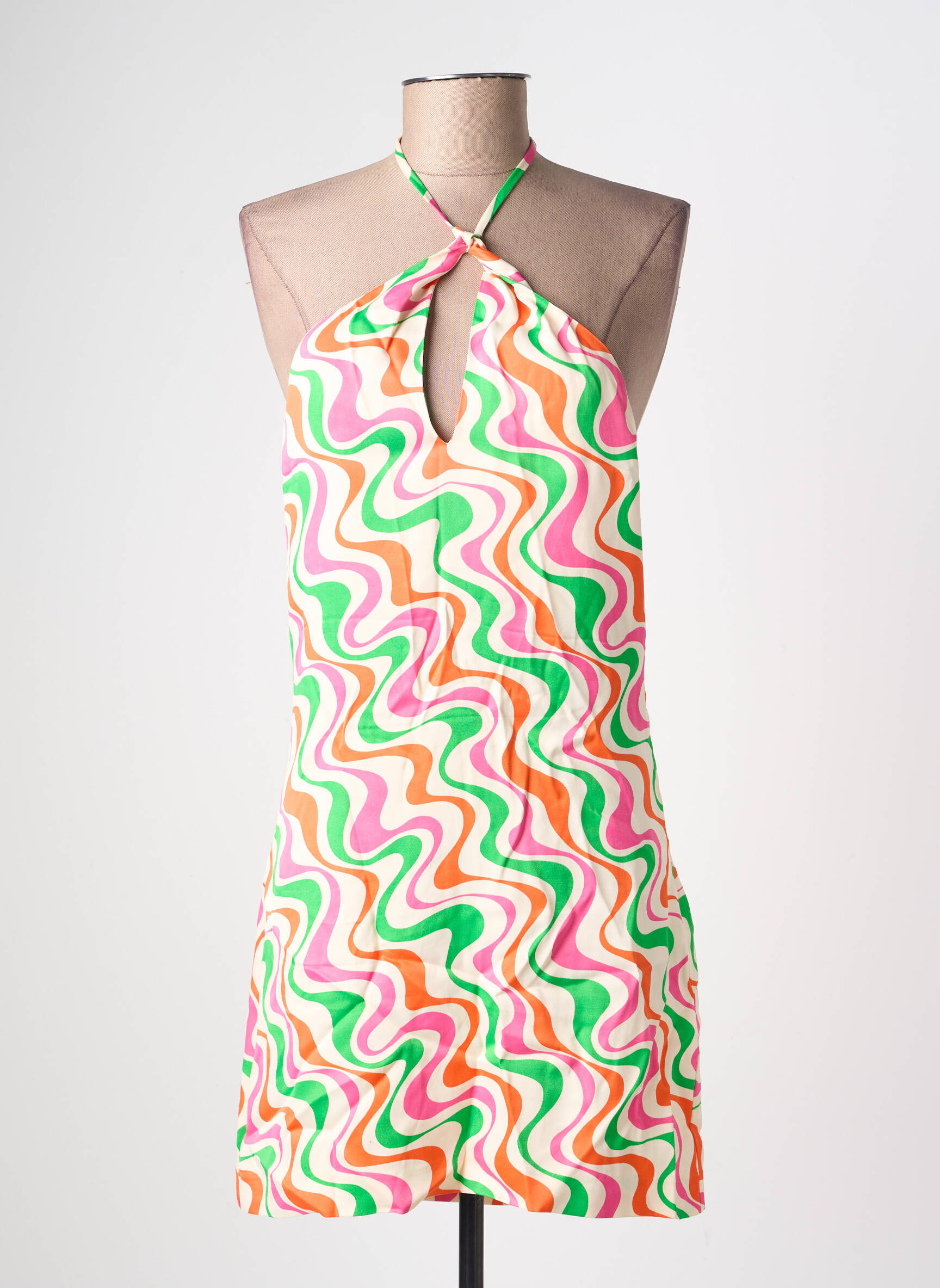Rochie scurtă fără mâneci fără mâneci verde ZARA femeie
