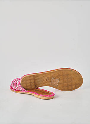 Sandale/pantofi decupați material neted toc plat până la 3 cm roz BESTELLE femeie
