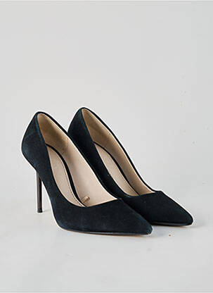 Pantofi cu toc nubuc toc de 7 la 9 cm negru ZARA femeie