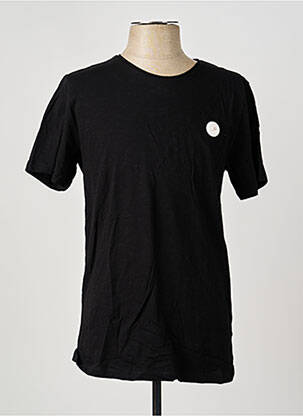 Tricou croială dreaptă mâneci scurte negru PALA1969 bărbat