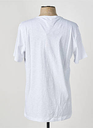 Tricou croială dreaptă mâneci scurte alb PALA1969 bărbat