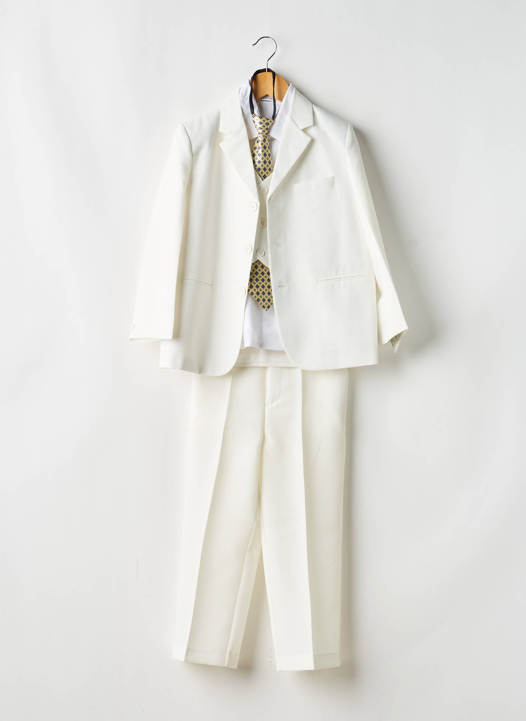 Set pantaloni croială dreaptă alb MIDO băiat