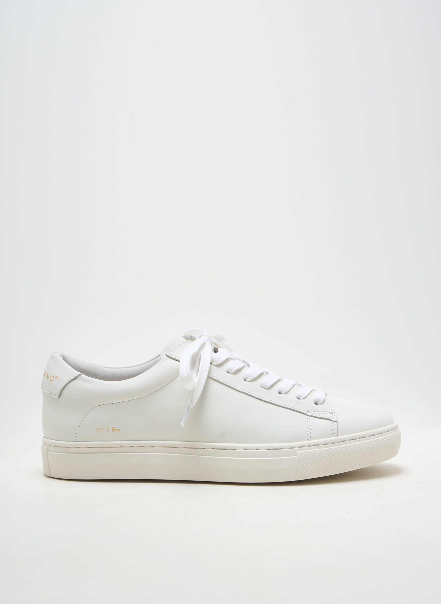 Adidași material neted toc plat până la 3 cm alb CAMILLIANO femeie