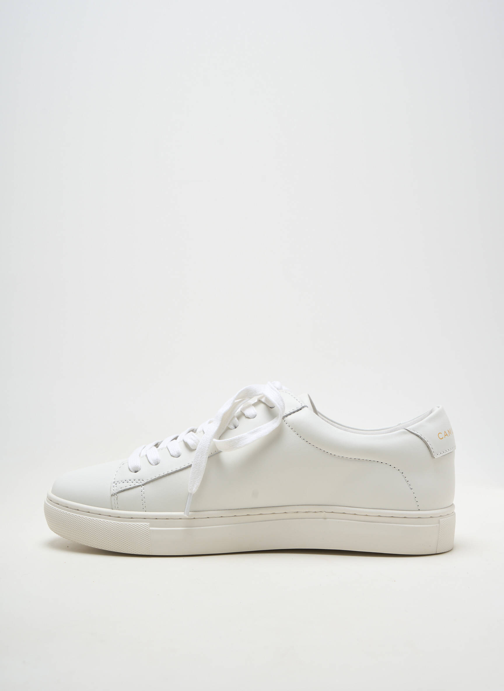 Adidași material neted toc plat până la 3 cm alb CAMILLIANO femeie