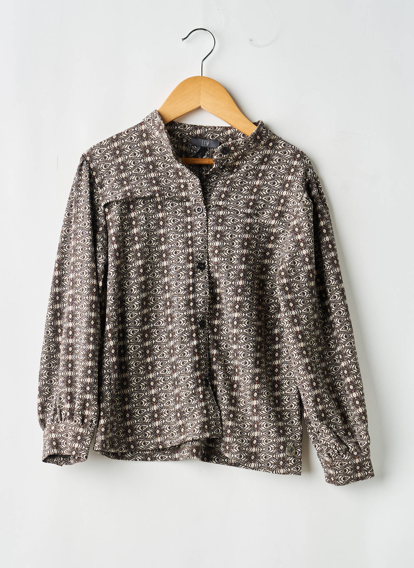 Cămașă mâneci lungi mâneci lungi negru LEVV LABEL fată