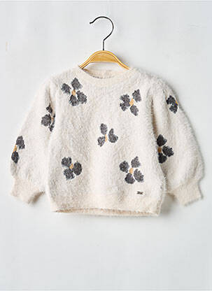 Pulover tricot tricot pufos mâneci lungi gri MAYORAL fată