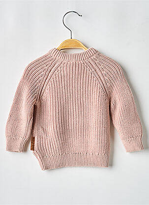 Pulover tricot gros mâneci lungi roz BABY'S ONLY fată