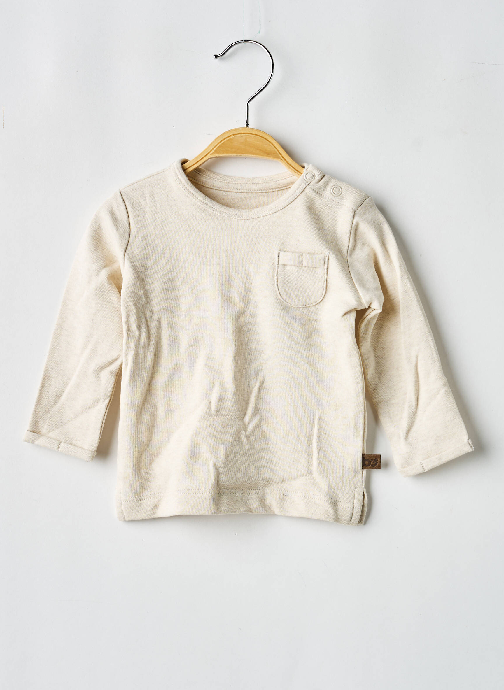 Tricou închidere cu nasturi pe umăr mâneci lungi bej BABY'S ONLY fată