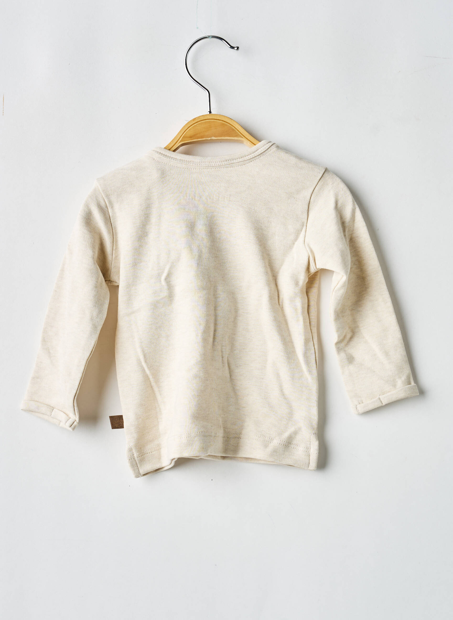 Tricou închidere cu nasturi pe umăr mâneci lungi bej BABY'S ONLY fată