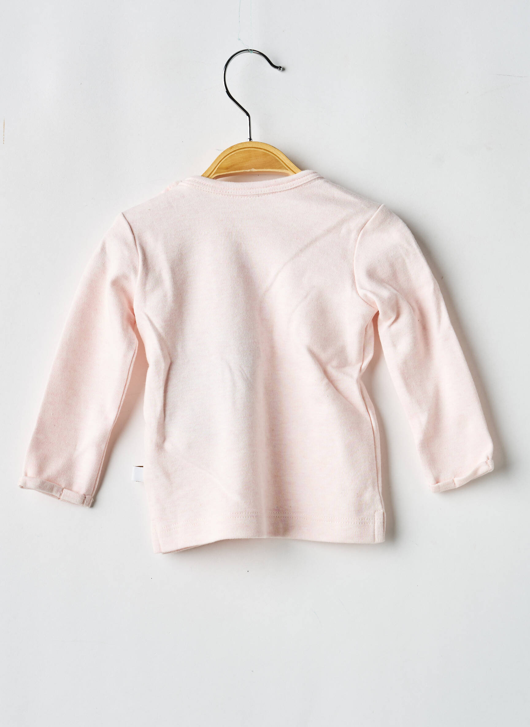 Tricou închidere cu nasturi pe umăr mâneci lungi roz BABY'S ONLY fată
