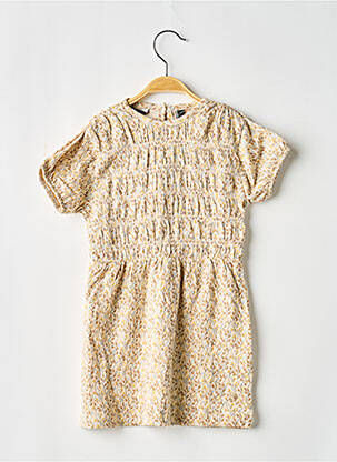 Rochie midi mâneci scurte mâneci scurte bej LEVV LABEL fată
