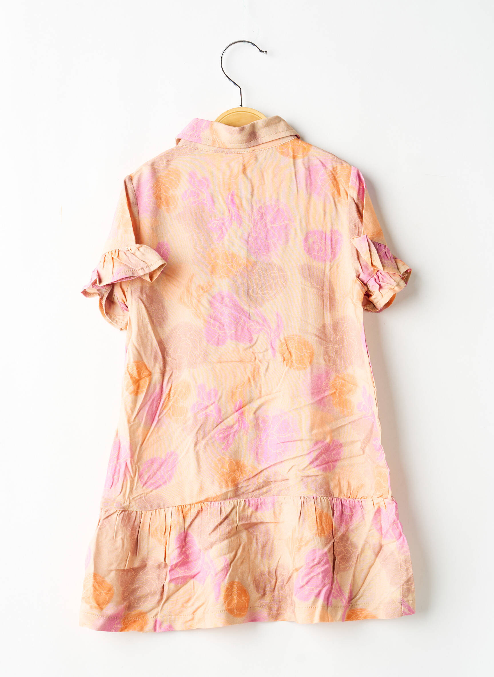 Rochie midi mâneci scurte mâneci scurte bej LEVV LABEL fată