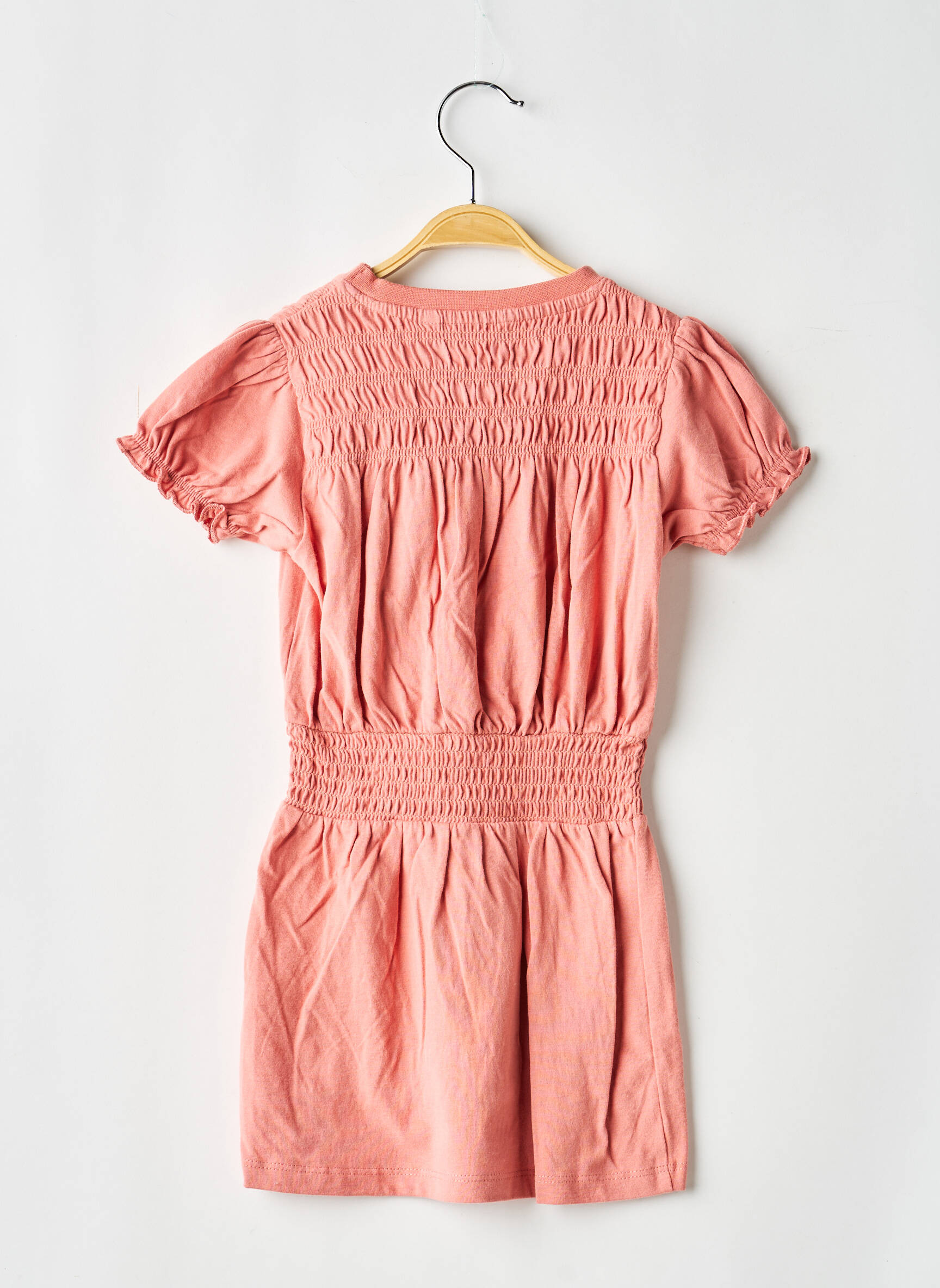 Rochie midi mâneci scurte mâneci scurte roz LEVV LABEL fată