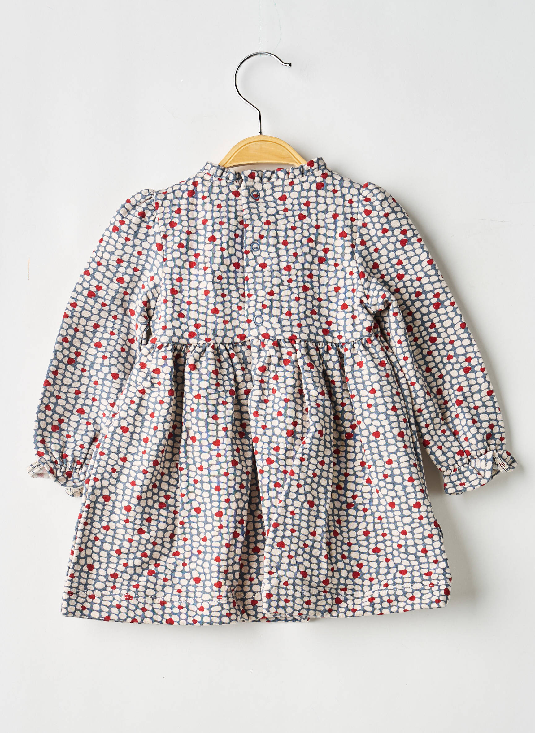 Rochie midi închidere presată mâneci lungi albastru MAYORAL fată