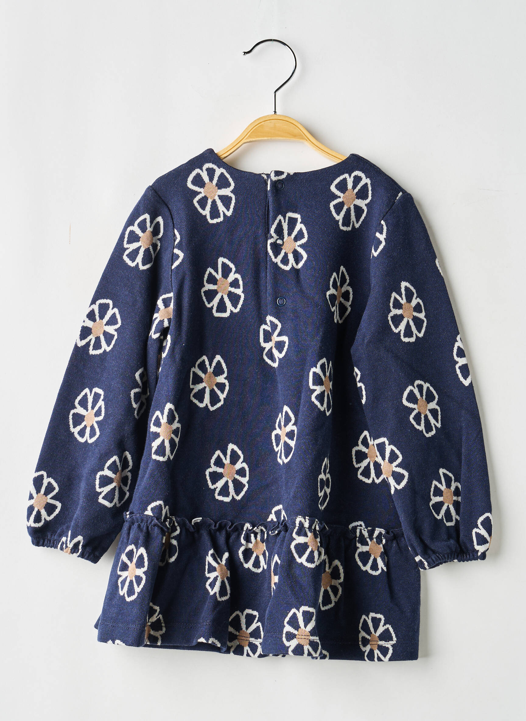 Rochie lungă guler rotund mâneci lungi albastru MAYORAL fată