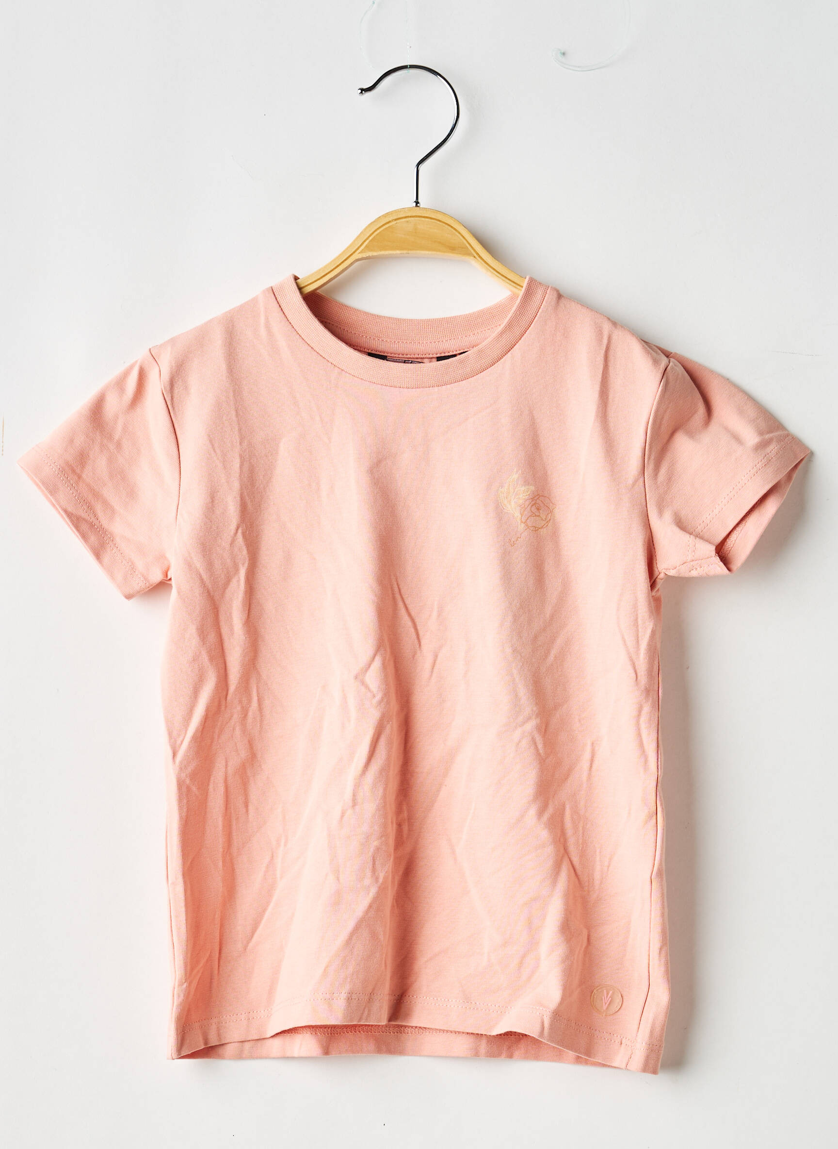 Tricou croială cambrată mâneci scurte roz LEVV LABEL fată