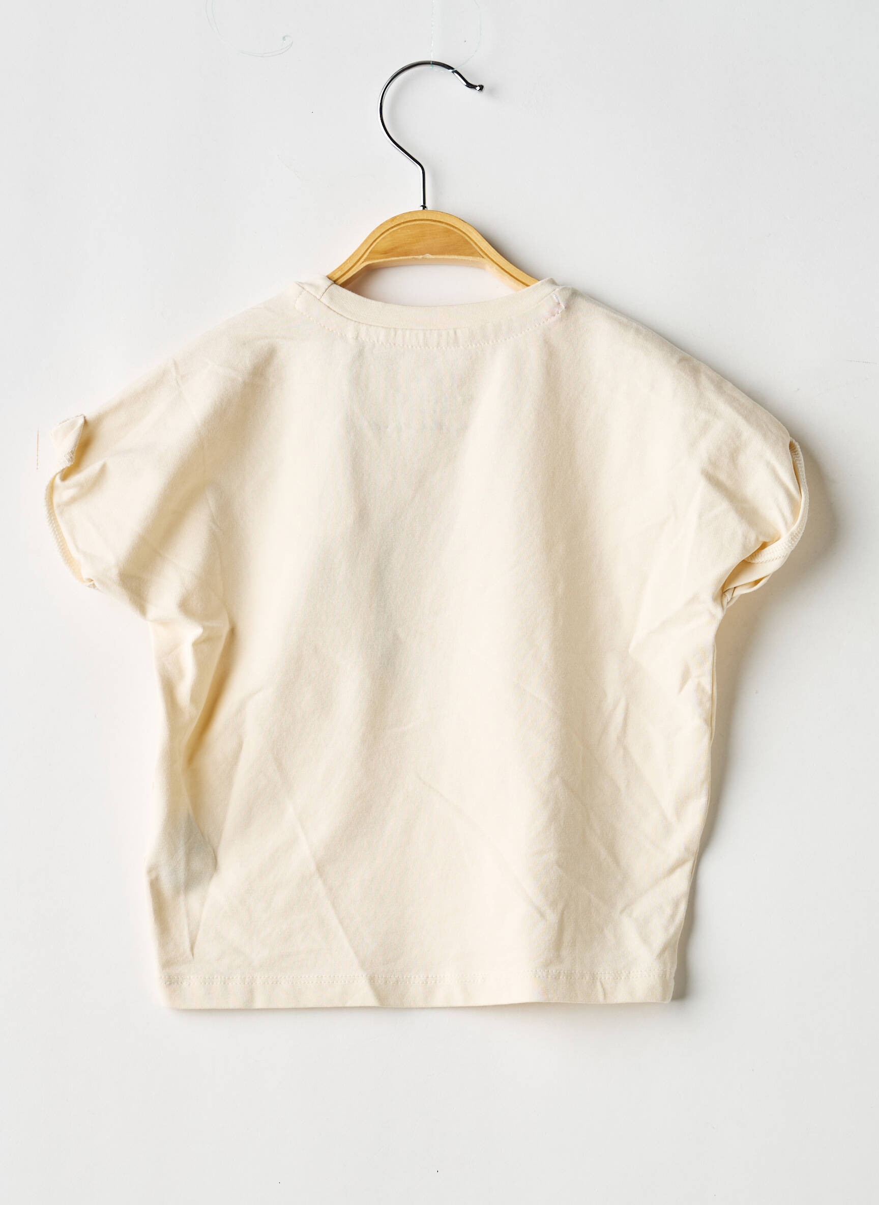 Tricou croială cambrată mâneci scurte bej NOPPIES fată