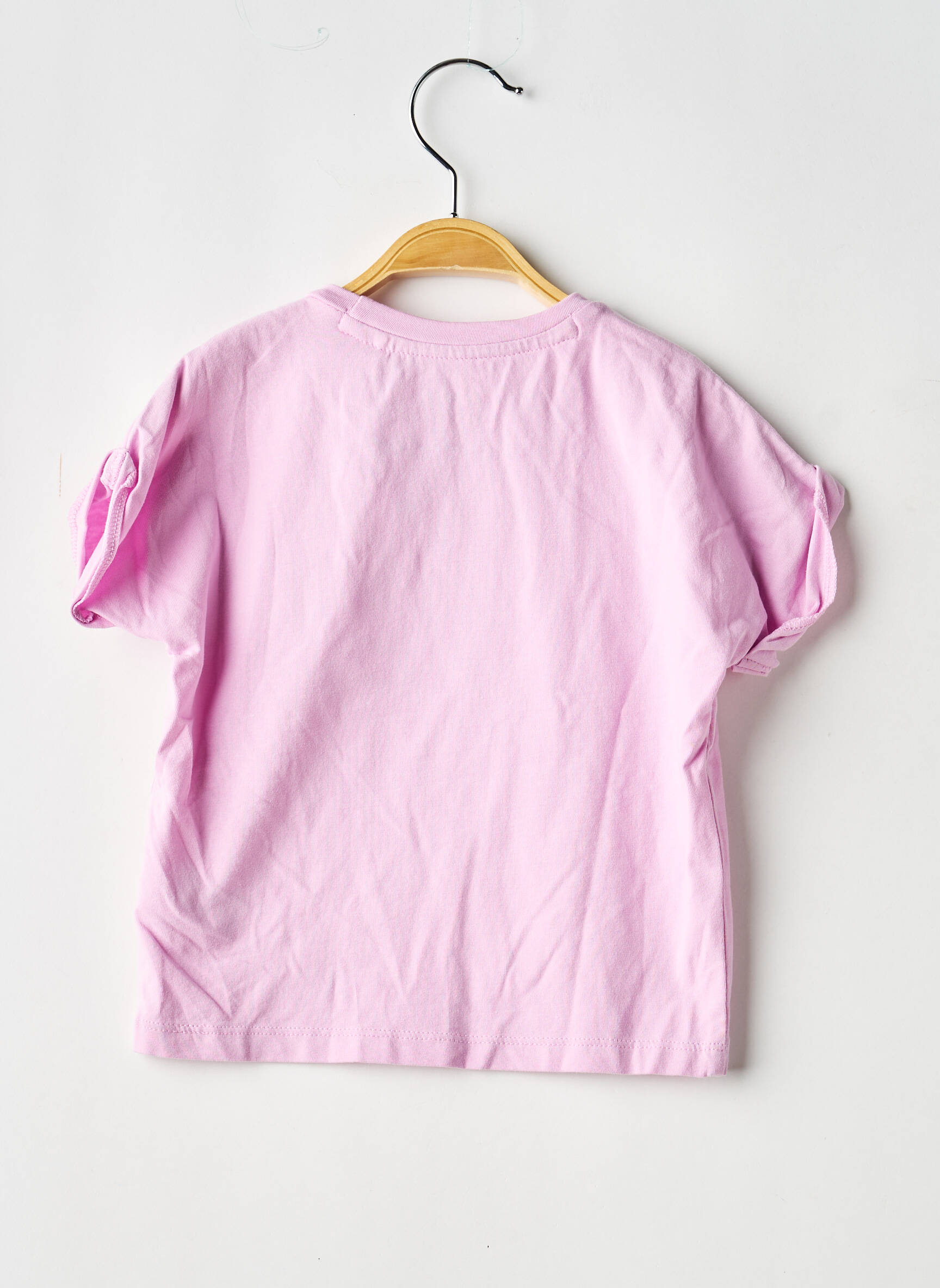 Tricou croială cambrată mâneci scurte roz NOPPIES fată