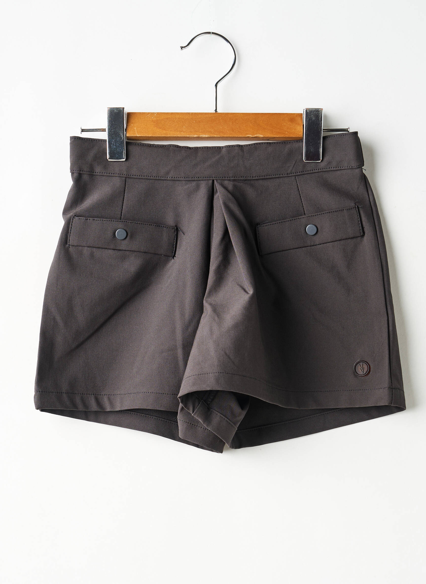 Șort buzunare talie elastică negru LEVV LABEL fată