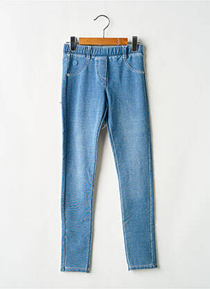 Blugi cu croială slim țesătură denim talie elastică albastru BOBOLI fată