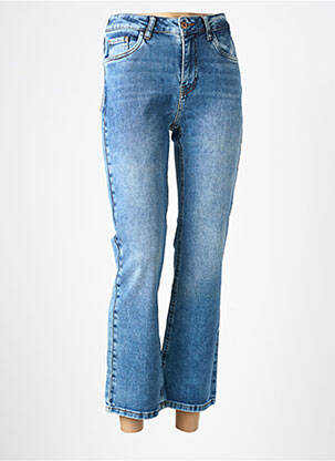 Blugi cu croială evazată elasticitate talie înaltă albastru PULZ JEANS femeie