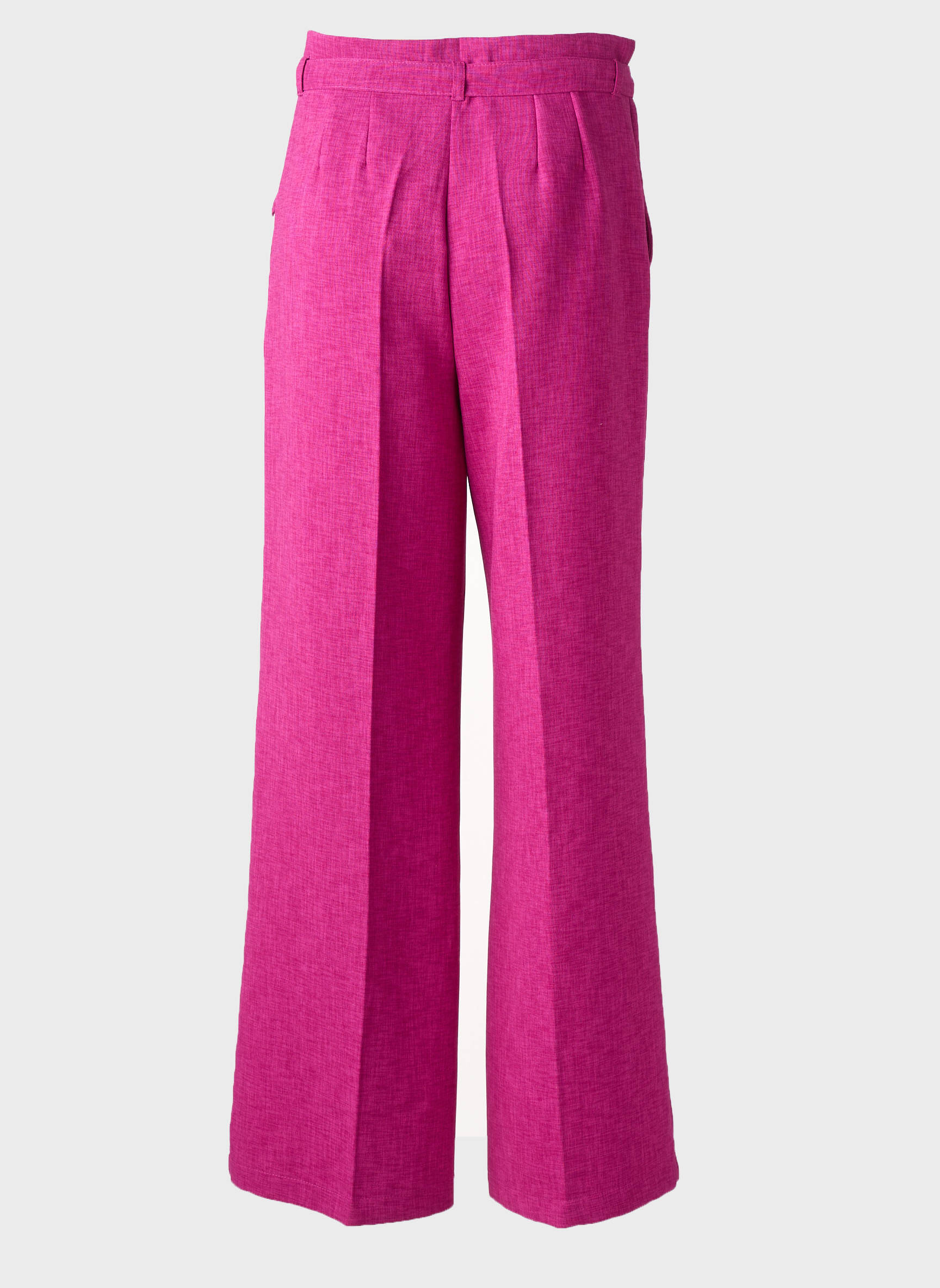 Pantalon larg închidere cu fermoar lateral talie înaltă violet STUDIO PARISIEN femeie