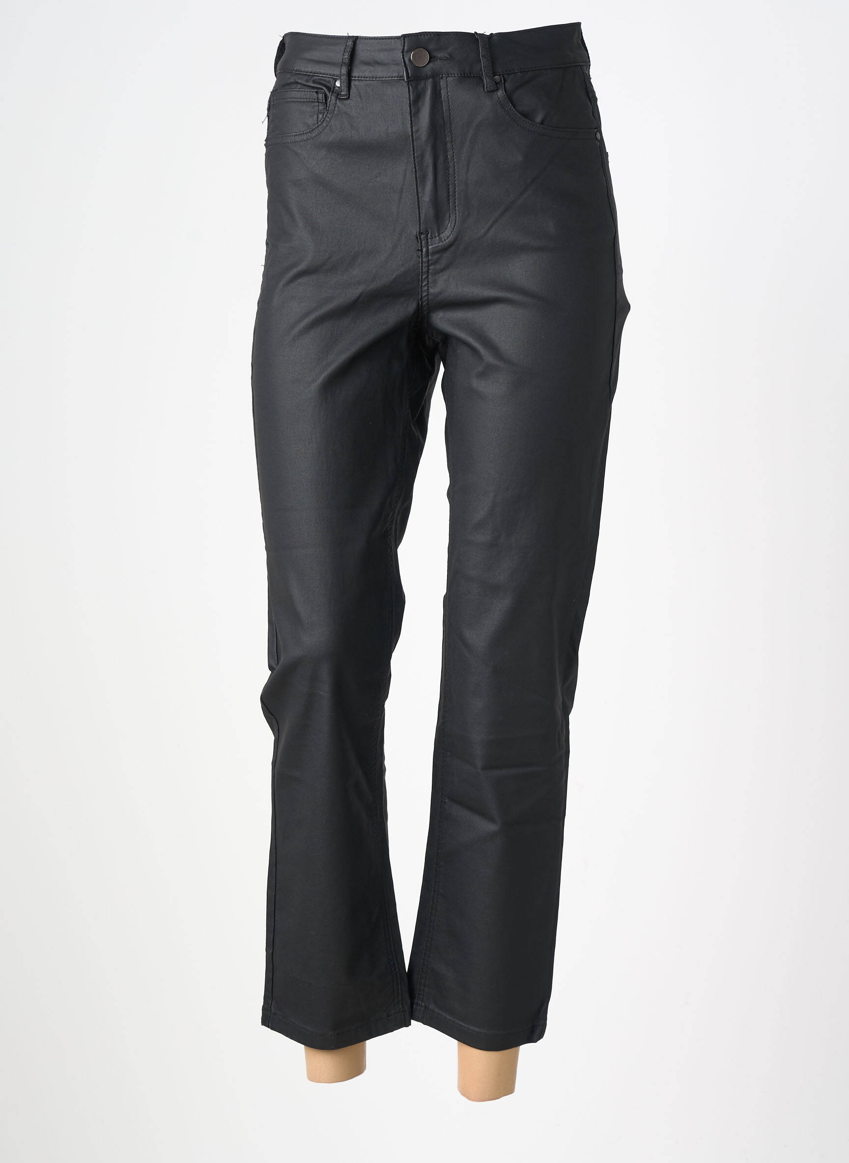 Pantalon 7/8 talie înaltă talie înaltă negru B.YOUNG femeie