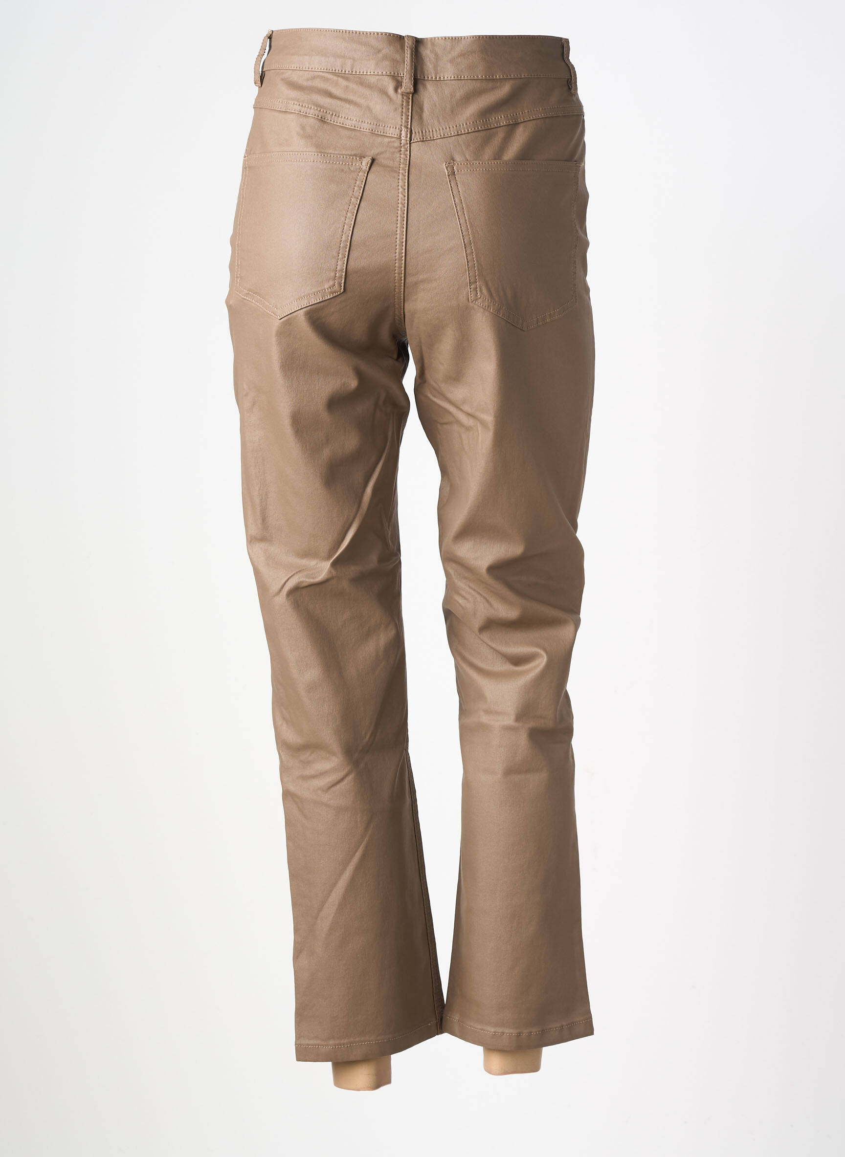 Pantalon 7/8 talie înaltă talie înaltă maro B.YOUNG femeie