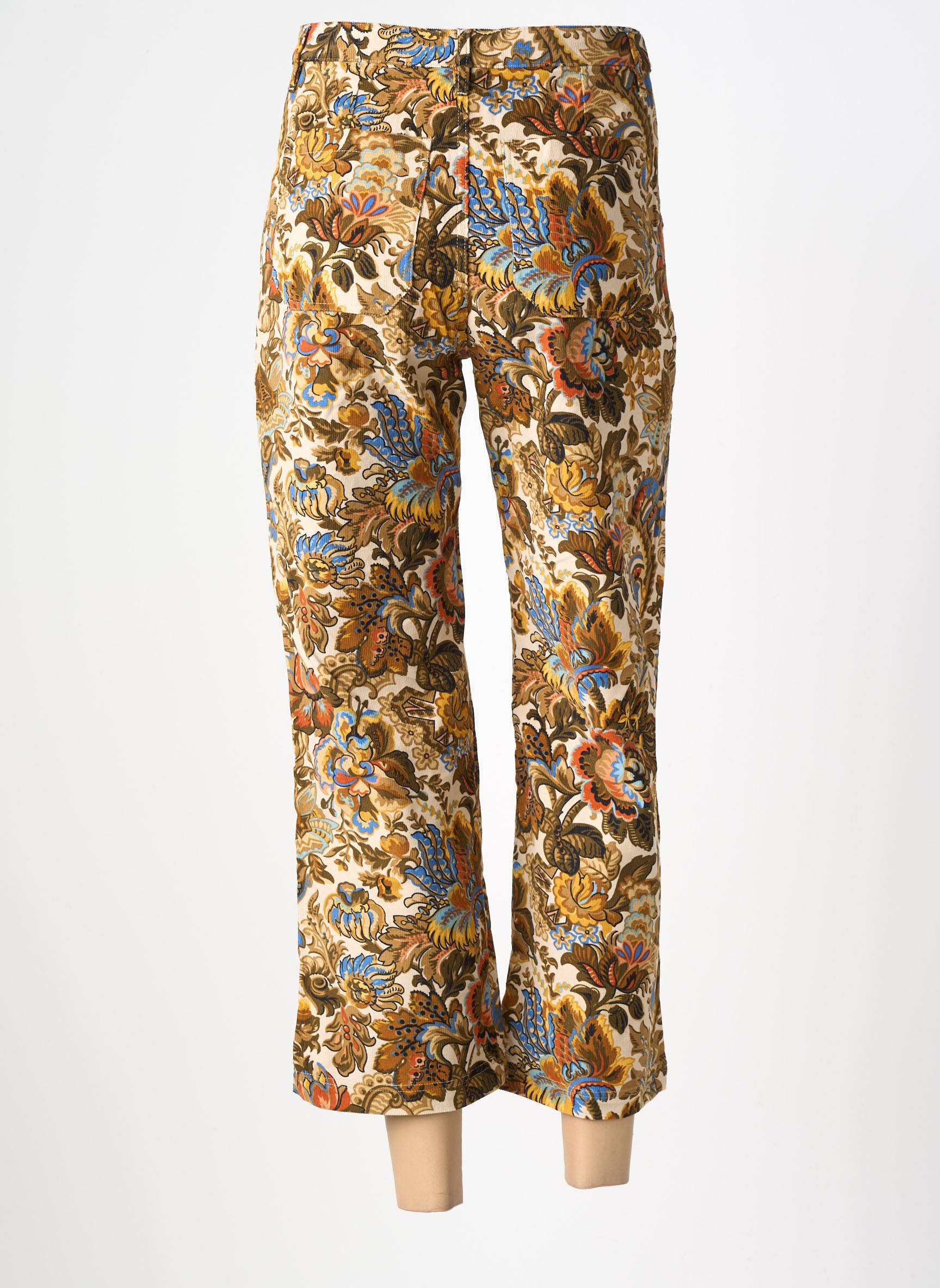 Pantalon 7/8 talie înaltă talie înaltă bej ORFEO femeie