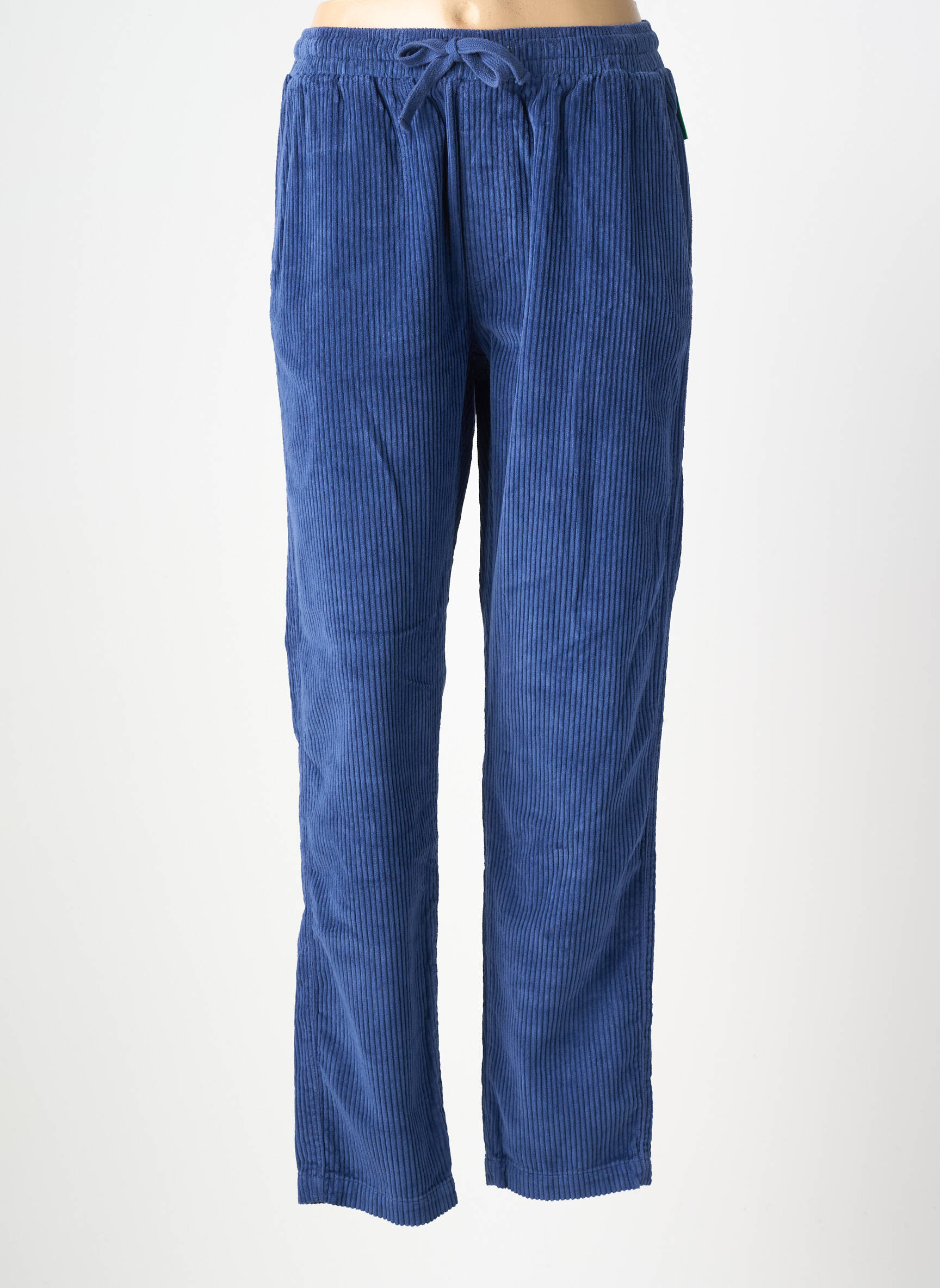Pantalon drept talie elastică mărime normală albastru FRENCH DISORDER femeie