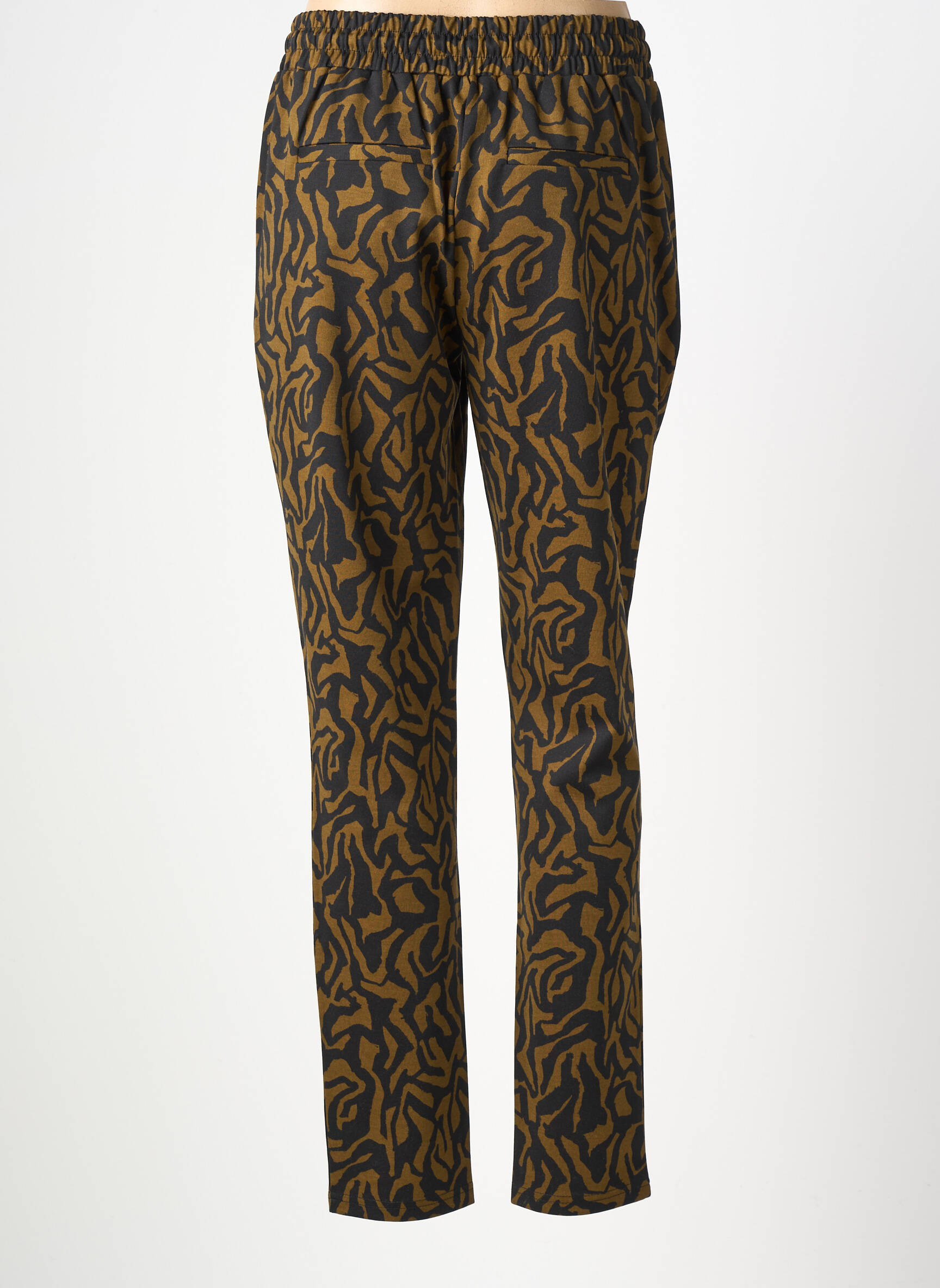 Pantalon slim talie elastică mărime normală verde B.YOUNG femeie