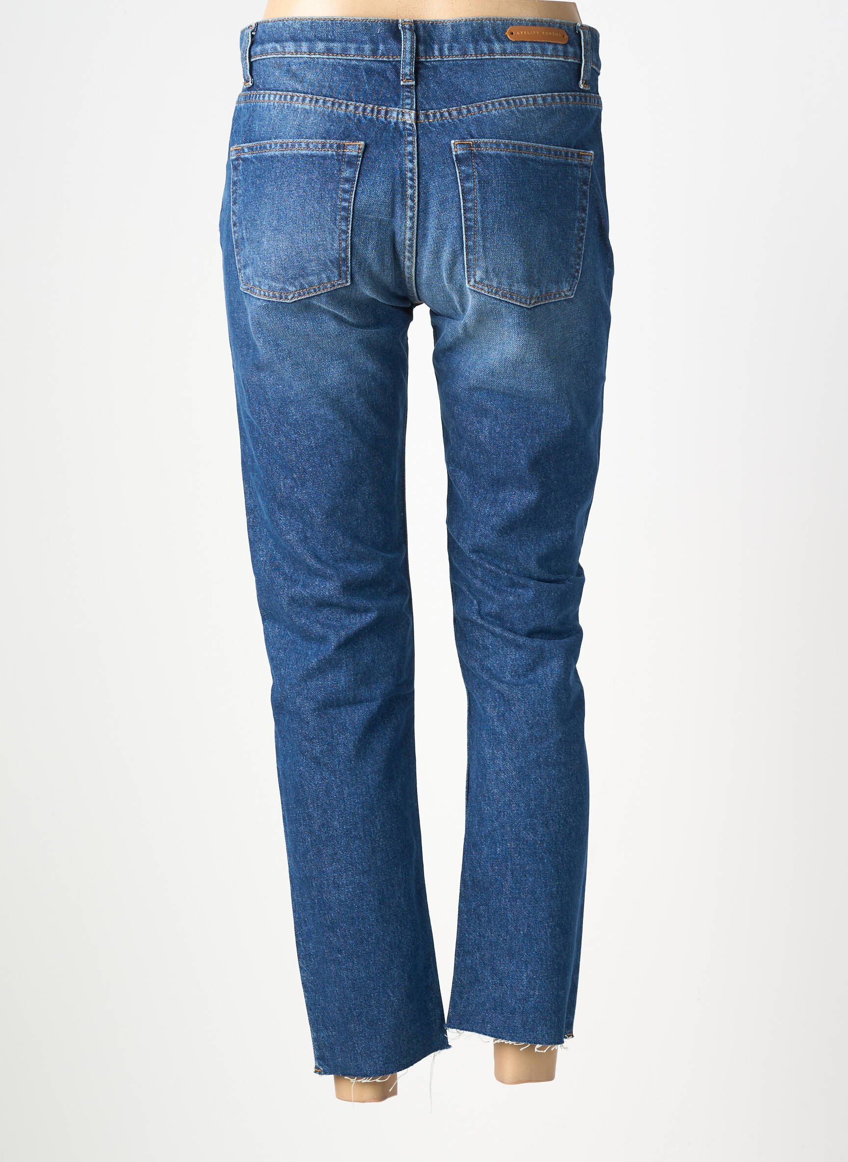 Blugi cu croială slim țesătură brută mărime normală albastru ATELIER BÔ..M femeie